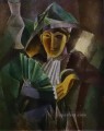 Mujer con abanico 1909 Cubistas